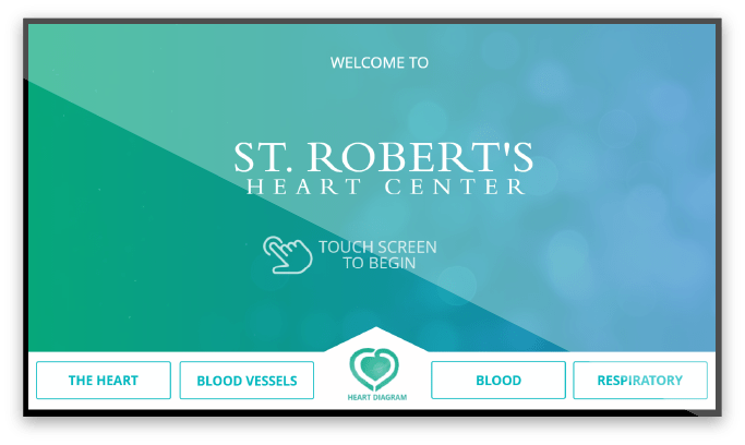 Heart Center Digital Signage Screen